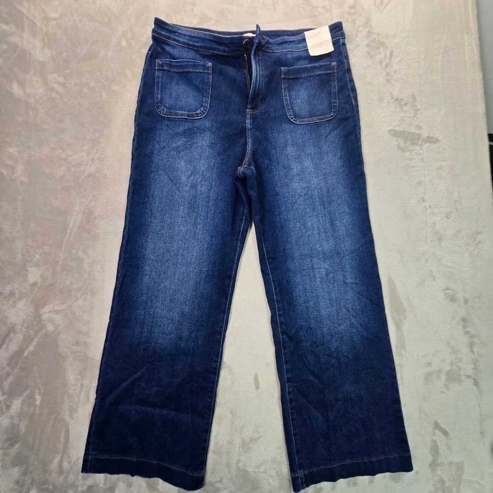 Lauren Conrad Super High-Rise Wide Leg Jeans Dark Wash Size 18 WL52D170RW3